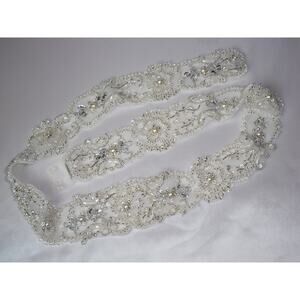 Beaded bridal belt, rhinestone bridal wedding dress belt bridal beaded sash